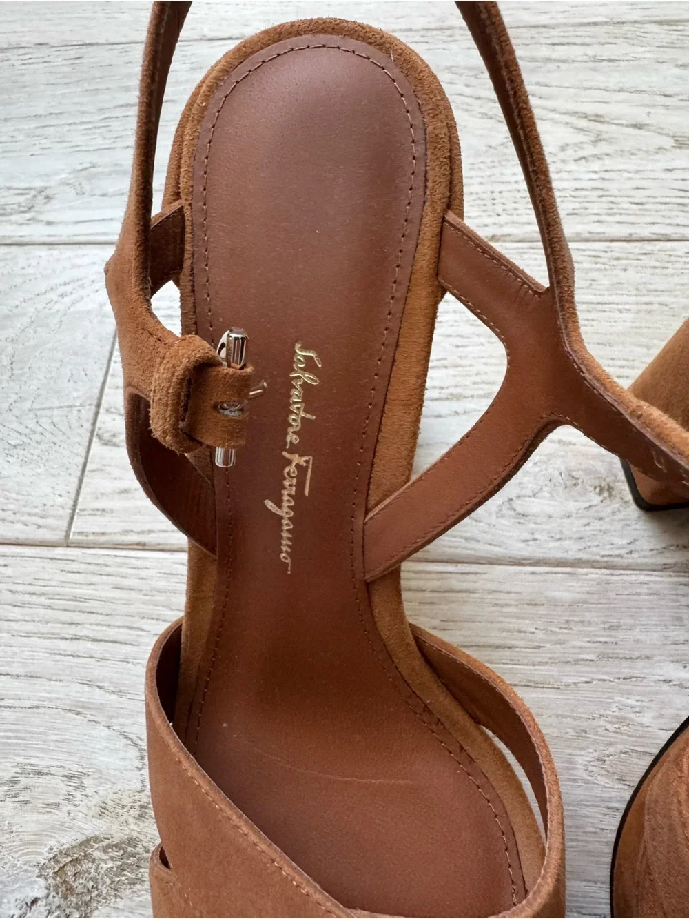 Salvatore Ferragamo lambskin sandals brand new